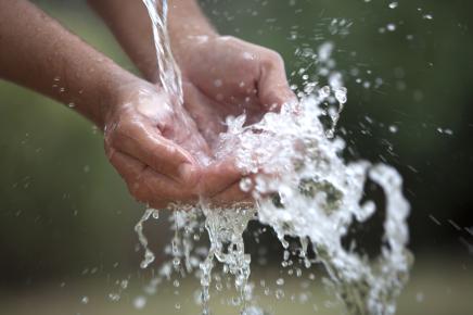 Splashing Water in hands